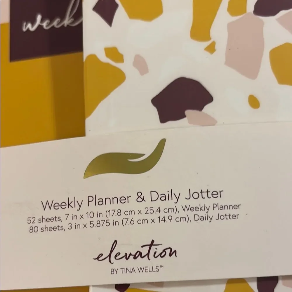 Weekly Planner & Daily Jotter - Pink and Yellow